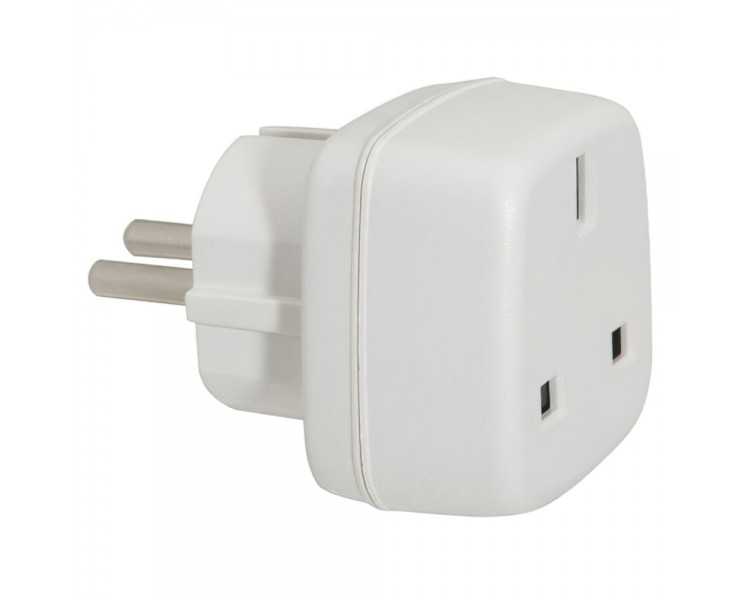 Adaptador Viaje De Toma Inglesa A Schuko