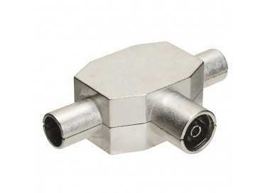 Distribuidor TV Blindado Metal 1 Hembra + 2 Machos