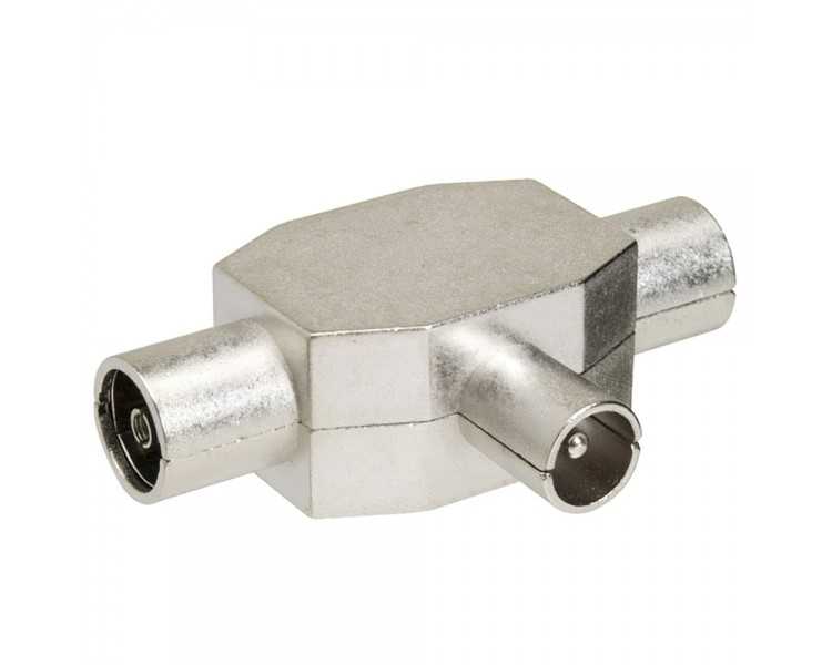 Distribuidor TV Blindado Metal 1 Macho + 2 Hembra