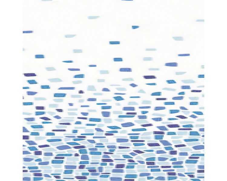 Cortina Ducha Tela Cuadrado Azul 180x200 cm.