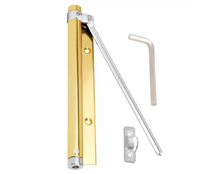 Muelle Puerta Wolfpack Aluminio Anodizado Dorado (Blister 1 Pieza)