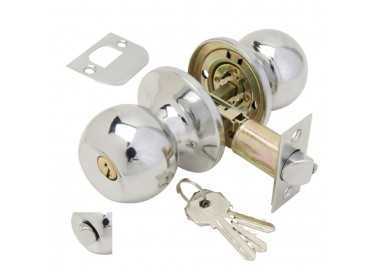 Pomo Puerta Wolfpack Con Llave Con Condena Cromado Para Entrada