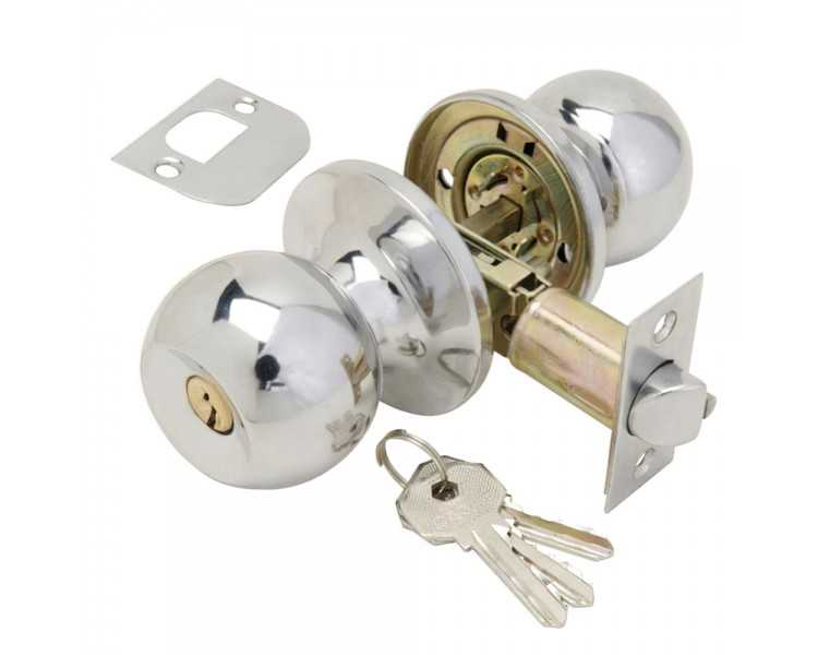 Pomo Puerta Wolfpack Con Llave Cromado