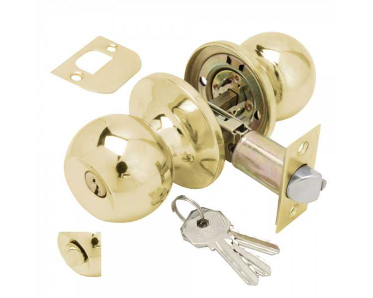 Pomo Puerta Wolfpack Con Llave Con Condena Latonado Para Entrada
