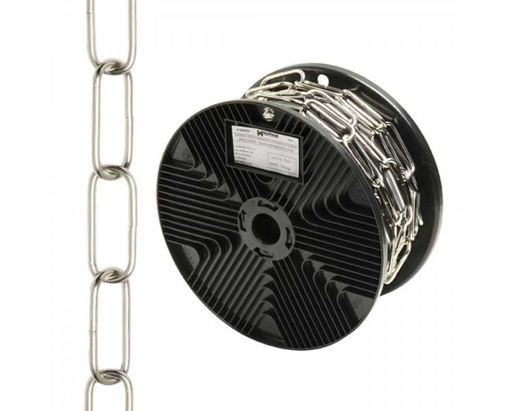 Cadena Decorativa Lisa Plateada 3,4x43 mm. Rollo 20 metros