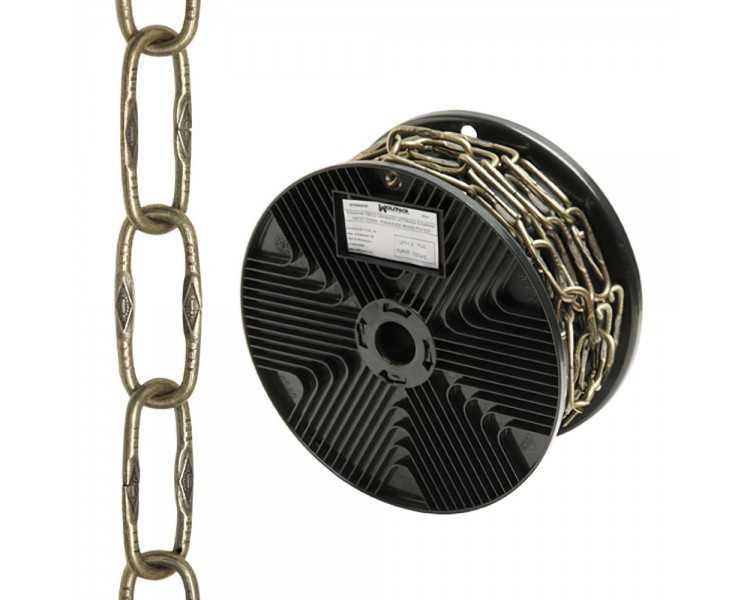 Cadena Decorativa Grabada Cuero 4,0x46 mm. Rollo 20 metros