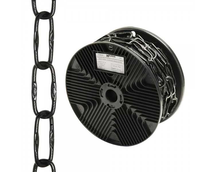 Cadena Decorativa Grabada Negra 4,0x46 mm. Rollo 20 metros