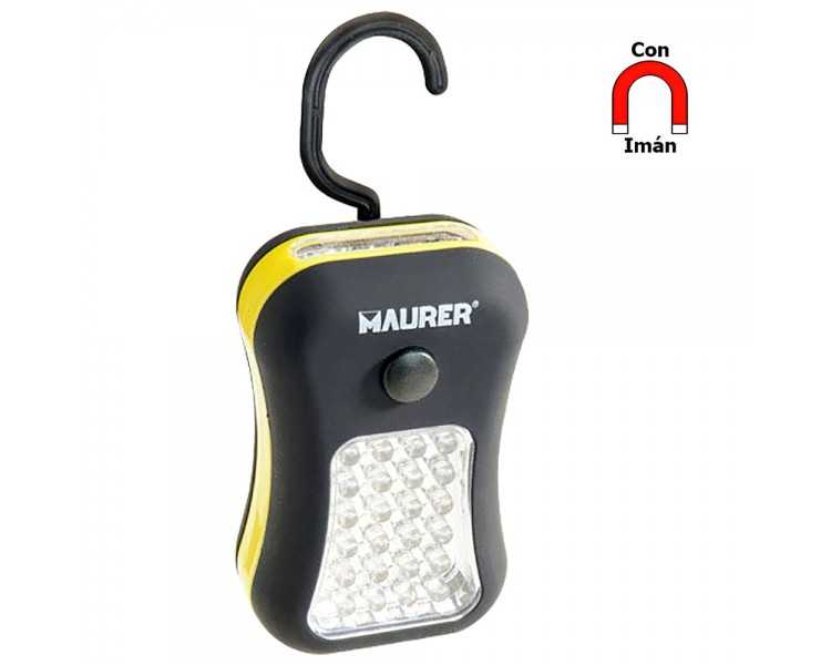 Linterna LED Multifunción A Pilas (3 AAA) 60 Lumenes 24+4 Leds Con Iman y Gancho