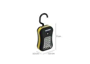 Linterna LED Multifunción A Pilas (3 AAA) 60 Lumenes 24+4 Leds Con Iman y Gancho