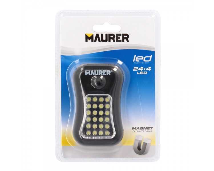 Linterna LED Multifunción A Pilas (3 AAA) 60 Lumenes 24+4 Leds Con Iman y Gancho