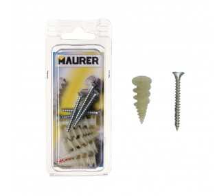 Taco Nylon Para Carton-Yeso Con Tornillo (5piezas)