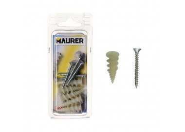 Taco Nylon Para Carton-Yeso Con Tornillo (5piezas)