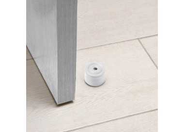 Tope Puerta Con Taco Nylon Blanco Blister 2 Piezas