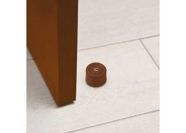 Tope Puerta Con Taco Nylon Marron  (Blister 2 Piezas)
