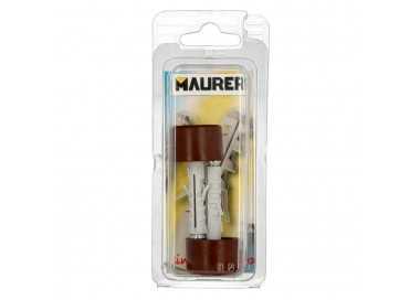 Tope Puerta Con Taco Nylon Marron  (Blister 2 Piezas)