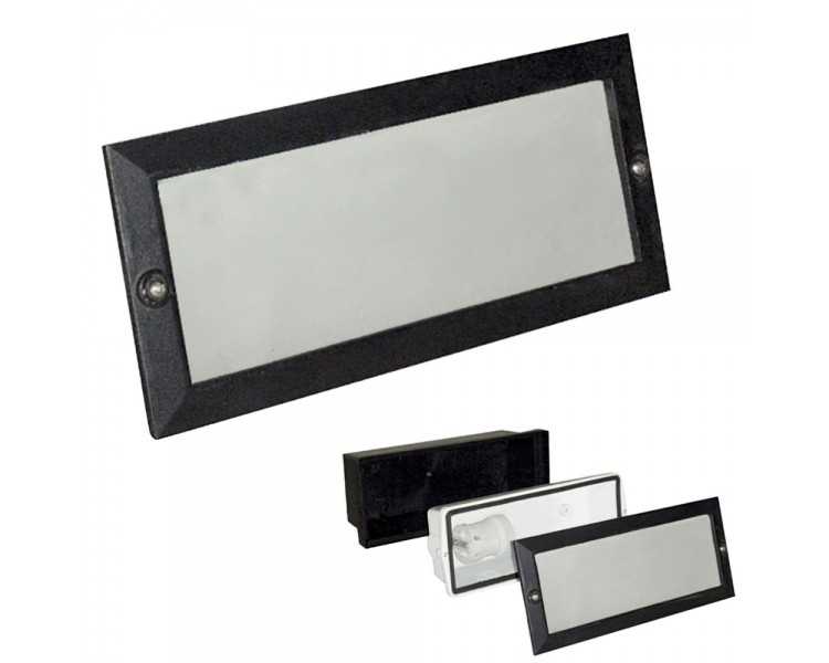 Plafón Empotrar Rectangular Negro