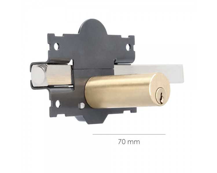 Cerrojo b-4 llave 2 lados pasador de 183mm cilindro redondo de 70mm