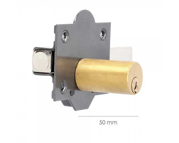 Cerrojo b-5 llave y pulsador pasador de 143mm cilindro redondo de 50mm