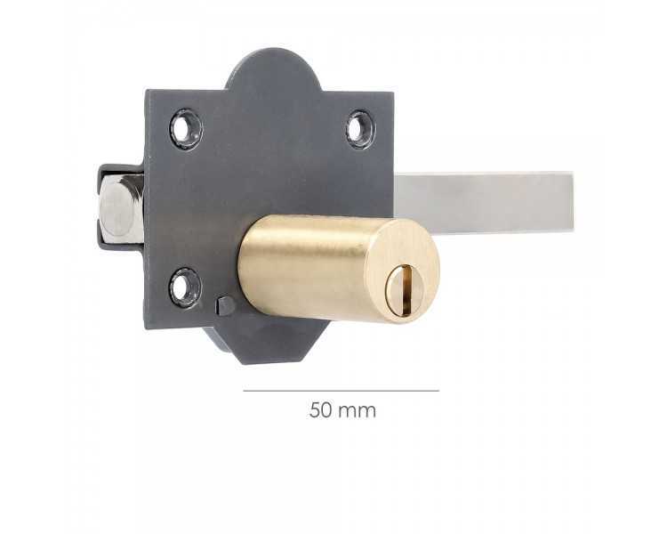 Cerrojo b-6 llave 2 lados de 165mm cilindro redondo de 50mm