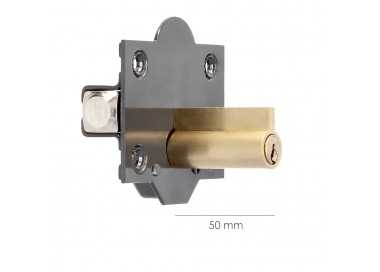 Cerrojo b-7 llave y pulsador pasador de 143mm cilindro de pera de 50mm