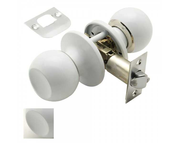 Pomo Puerta Wolfpack Sencillo Blanco Para Pasillo