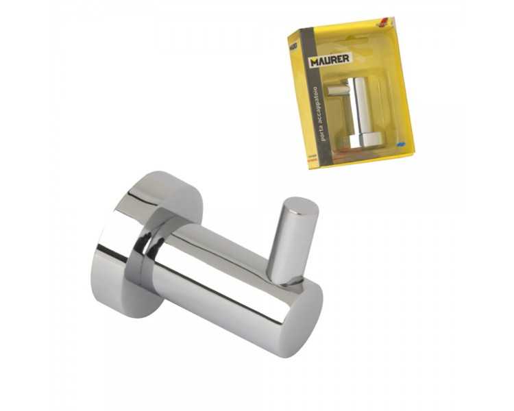 Colgador Baño Maurer  Individual Inoxidable 4x5x4 cm.