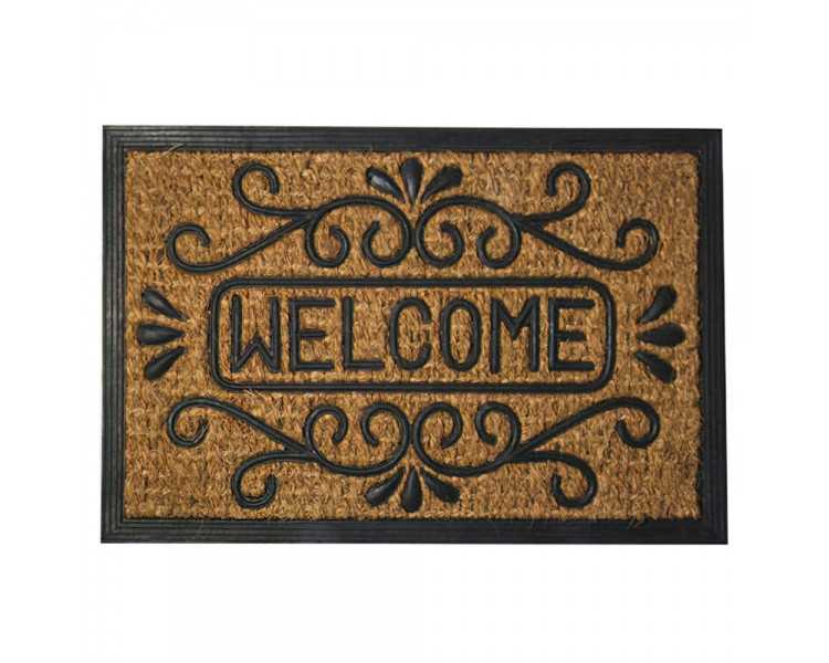 Felpudo Fibra Coco y Goma Welcome 40x60 cm.
