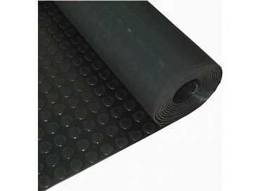 Suelo Goma Circulos 1,20x10 Metros 3 mm. de Grosor Color Negro