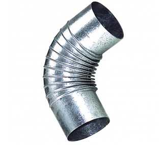 Codo Estufa Galvanizado de 120 mm. 90°.