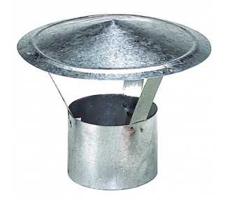 Wolfpack Sombrero Galvanizado para Estufa, Chimenea, Extracción de Humos, Para tubo Ø 100 mm.