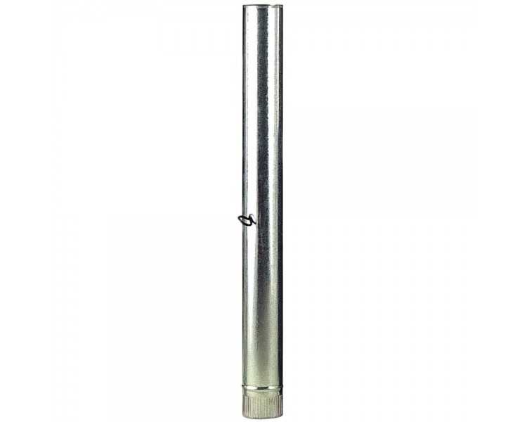 Wolfpack Tubo Estufa Acero Galvanizado Ø 100 mm, Ideal Estufas de Leña, Chimenea, Alta resistencia, Conducto Humos. Con Llave