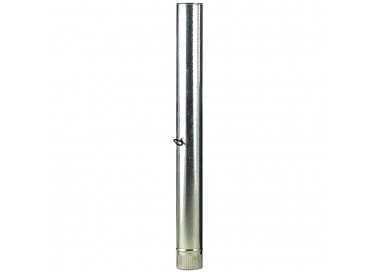 Wolfpack Tubo Estufa Acero Galvanizado Ø 100 mm, Ideal Estufas de Leña, Chimenea, Alta resistencia, Conducto Humos. Con Llave