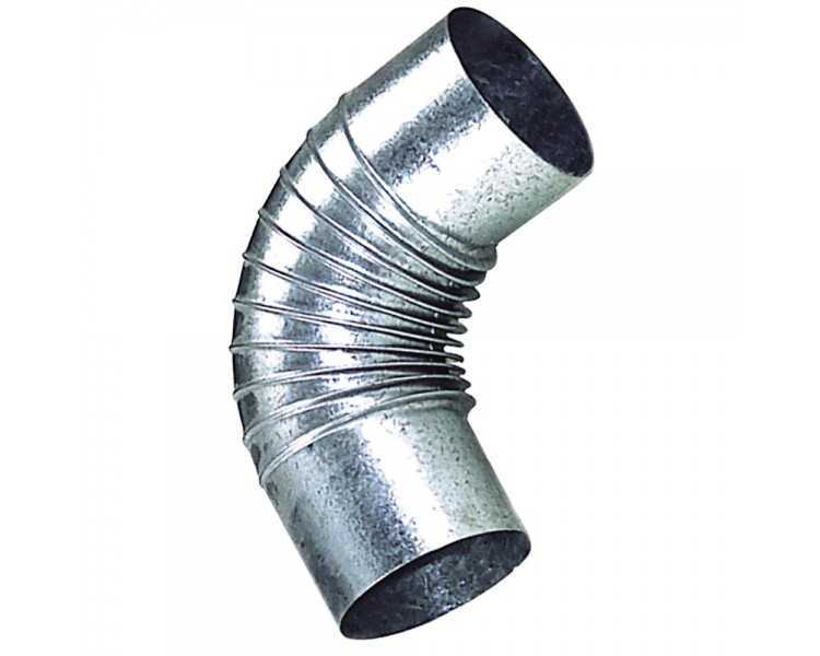 Codo Estufa Galvanizado de 130 mm. 90°.