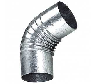 Codo Estufa Galvanizado de  100 mm. 45°.