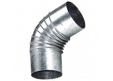 Codo Estufa Galvanizado de  120 mm. 45°.
