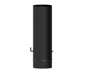 Wolfpack Tubo De Estufa Acero Vitrificado Negro Ø 120 mm. con Llave Estufas De Leña, Chimenea, Alta Resistencia, Color Negro