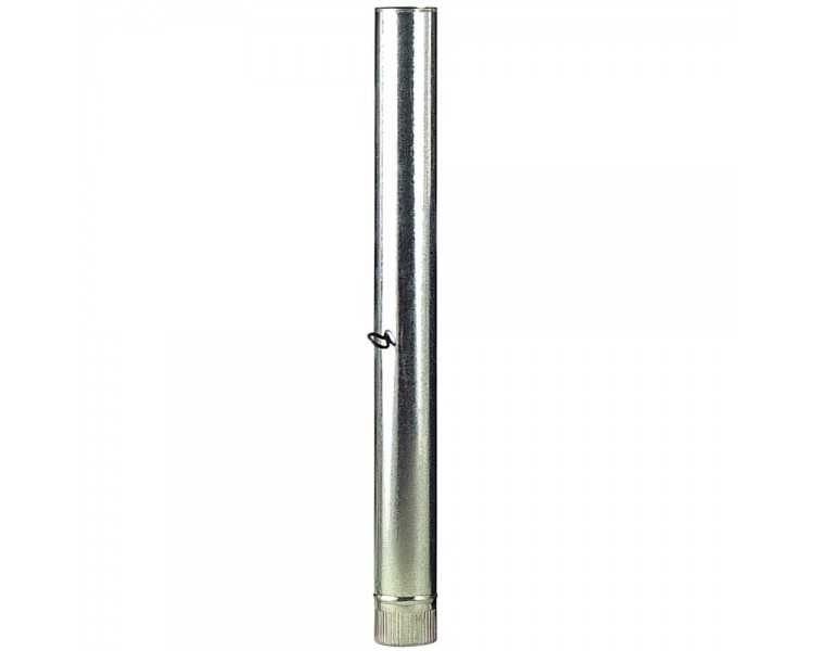 Wolfpack Tubo Estufa Acero Galvanizado Ø 110 mm, Ideal Estufas de Leña, Chimenea, Alta resistencia, Conducto Humos. Con Llave