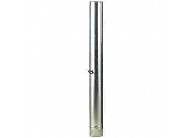 Wolfpack Tubo Estufa Acero Galvanizado Ø 110 mm, Ideal Estufas de Leña, Chimenea, Alta resistencia, Conducto Humos. Con Llave