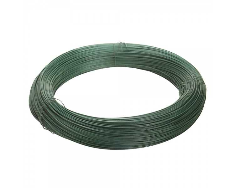 Alambre plastificado Verde Rollo 25 Kg. / Nº17