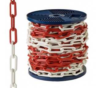 Cadena Plastico Bicolor   8 mm.  Rollo 25 metros