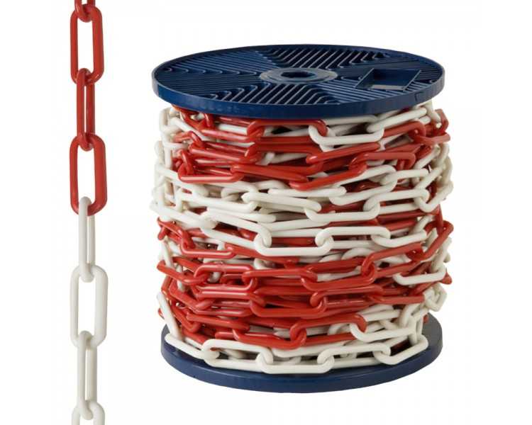Cadena Plastico Bicolor   8 mm.  Rollo 25 metros