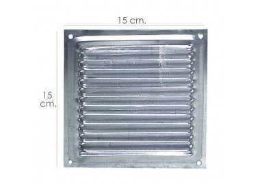 Rejilla Ventilación Atornillar  15x15 cm. Aluminio