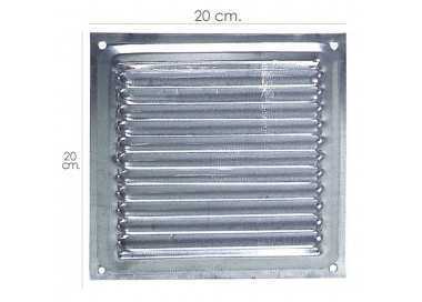 Rejilla Ventilación Atornillar 20x20 cm. Aluminio
