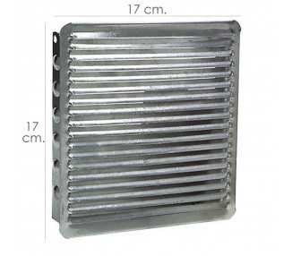 Rejilla Ventilacion Empotrar 17x17 cm. Aluminio