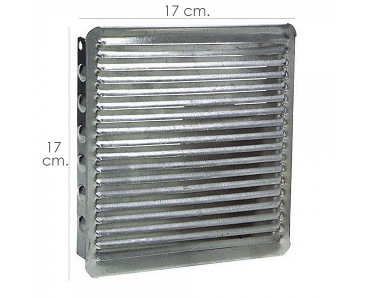 Rejilla Ventilacion Empotrar 17x17 cm. Aluminio