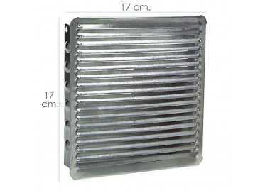 Rejilla Ventilacion Empotrar 17x17 cm. Aluminio