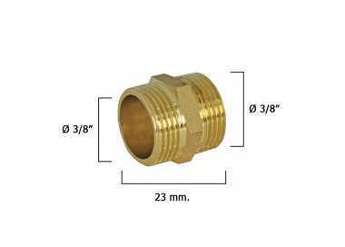 Machones Dobles Pulidos    3/8"