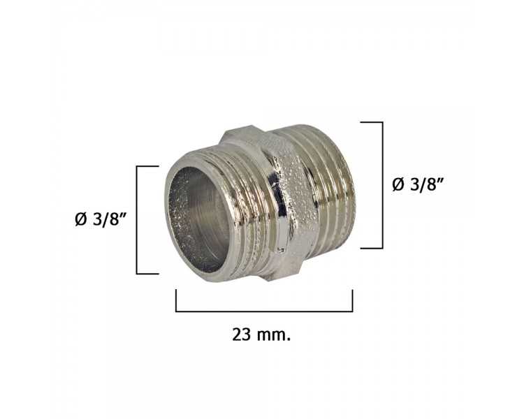 Machones Dobles Cromo      3/8"
