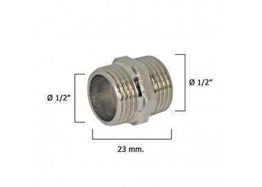 Machones Dobles Cromo      1/2"