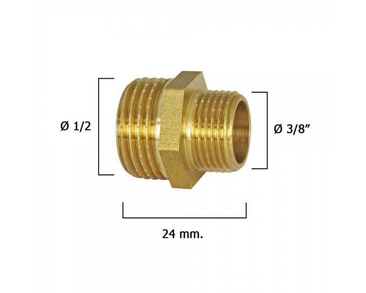 Machones Reductores Pulidos 3/8" A 1/2"